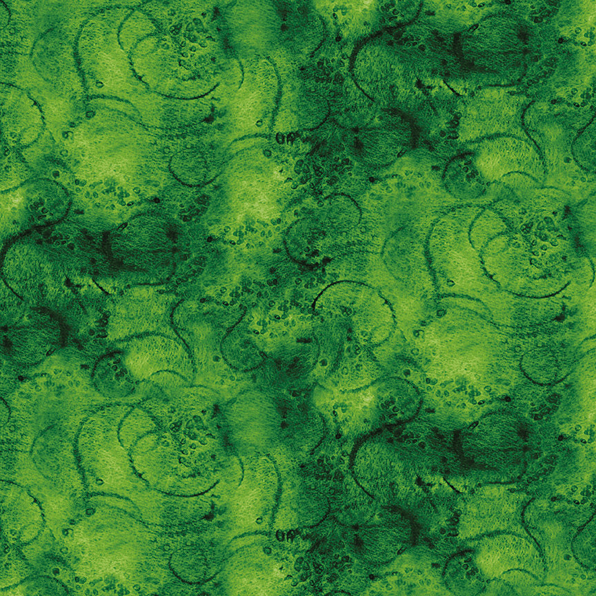 Painters Watercolor Swirl - Dark Green